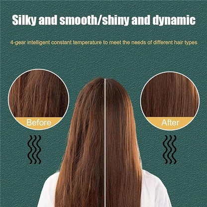Hair Straightener Comb 2-in-1 Straightening Brush for Smooth