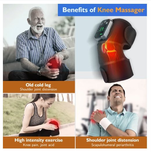 Heated Massage Device Relaxing Muscle Relief with Adjustable Heat